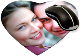 mouse pad de corazon