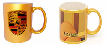 Taza dorada sublimada, sublimacion, perzonalizada