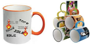 Taza aza color con sublimacion