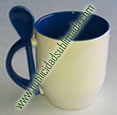 Taza semiconica azul