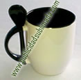 Taza semiconica negra